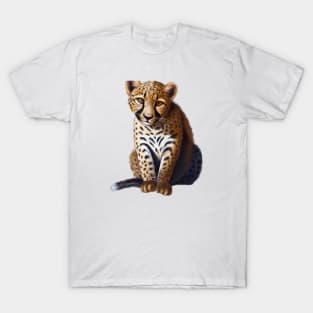 Cute Leopard Drawing T-Shirt